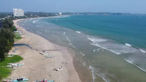 Weligama bay 4 Video stock 327557201