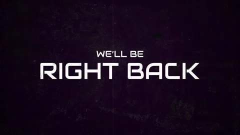 Well Be Right Back Animation, Cinematic Stream Overlay Stock Footage 314754681