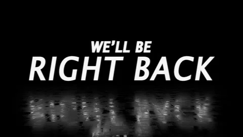 We'll Be Right Back glitch effect on digital screen with distortion Stock Footage 340326087