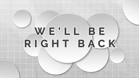 We'll Be Right Back with grid seamless loop motion graphic Stock Footage 290165558