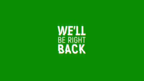 We'll be right back retro glitch pixel text effects animation digital background Stock Footage 313284894