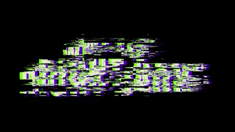 We'll Be Right Back retro pixel glitch animation loop on black background Stock Footage 340254445