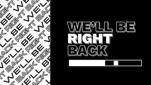 Well Be Right Back Screen Loop Animation with Typography Text Animation for.. Video stock 332627438