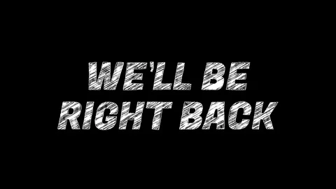 Well Be Right Back Scribble Text Animation Stock Footage 316306414