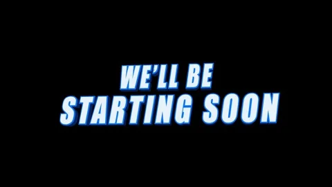 We'll be starting soon engaging pre-roll 3d animation for live streams and event Stock Footage 333674603