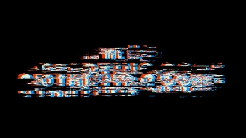 We'll be starting soon pixelated glitch text animation loop for live stream Vídeos de archivo 336852600