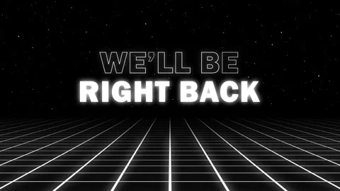 We'll bee right back animation with grid Stock Footage 280765163