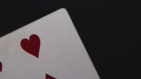 Well-cared-for collection poker playing cards rotate 360 degrees Stock Footage 251010282