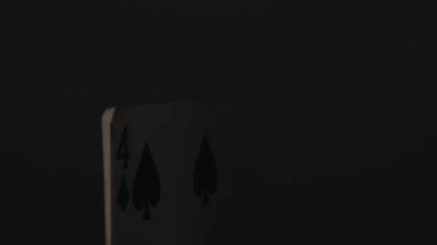 Well-cared-for collection poker playing cards rotate 360 degrees Stock Footage 251010336