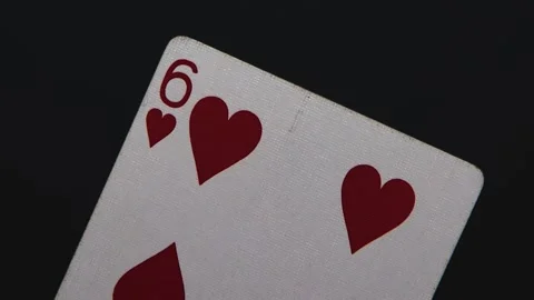 Well-cared-for collection poker playing cards rotate 360 degrees Stock Footage 251010689