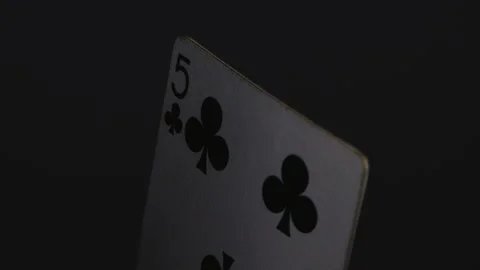 Well-cared-for collection poker playing cards rotate 360 degrees Stock Footage 251013075