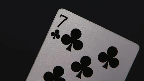Well-cared-for collection poker playing cards rotate 360 degrees Stock Footage 251013449