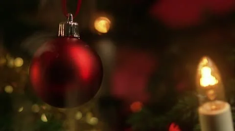 A well decorated Christmas tree, close-up Stock Footage 11291376
