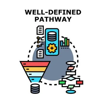 Well defined digital pathway for data processing and analysis Stock Illustration