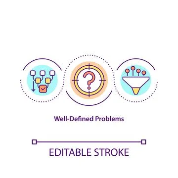 Well-defined problems concept icon Stock Illustration