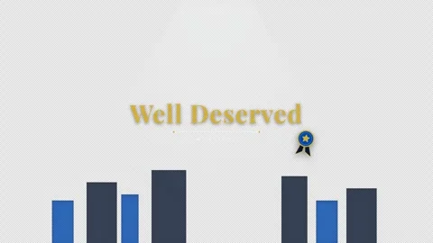 Well deserved recognition in a modern design with spotlight effect Stock Footage 344511737