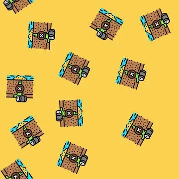 Well design hydrogeologist vector seamless pattern イラスト素材