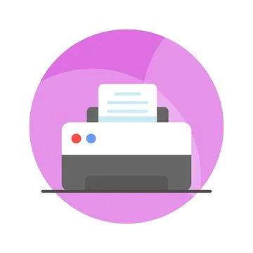 Well designed editable icon of printer in flat style, premium vector Stock Illustration