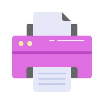 Well designed editable icon of printer in flat style, premium vector Stock Illustration