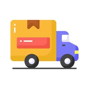 Well designed icon of delivery van, delivery conveyance vector in modern design Stock Illustration