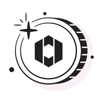 Well designed icon of Sola Token coin, cryptocurrency coin vector design Illustrazione stock