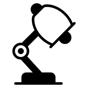 Well designed icon of table lamp, customizable vector Stock Illustration