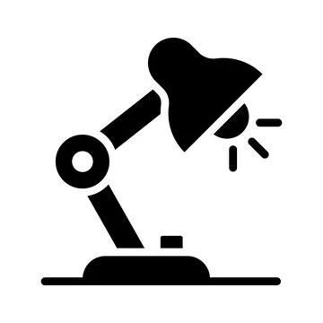 Well designed icon of table lamp, customizable vector Illustrazione stock