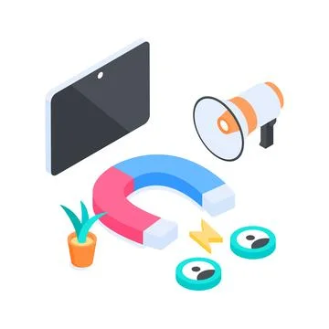 Well designed isometric illustration of e book learning on tablet devices. Stock Illustration