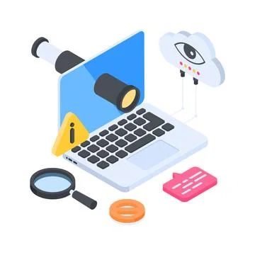 Well designed isometric illustration of e book learning on tablet devices. Stock Illustration
