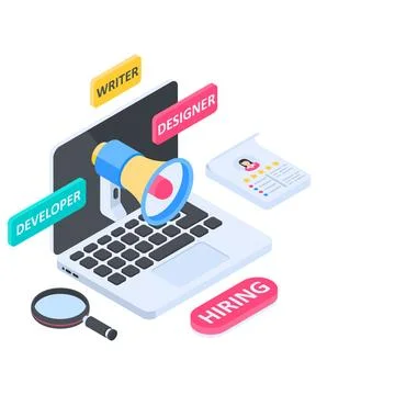Well designed isometric illustration of geometry tools for digital mathematics Stock Illustration