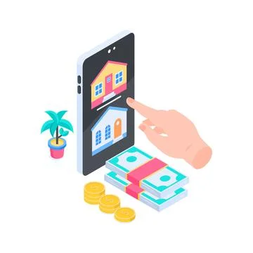 Well designed isometric illustration showcasing a modern database management Stock Illustration