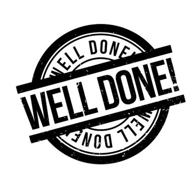 Well Done rubber stamp Stock Illustration