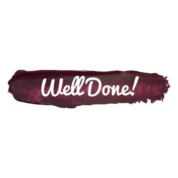 Well done vector word hand drawn illustration icon card isolated Stock Illustration