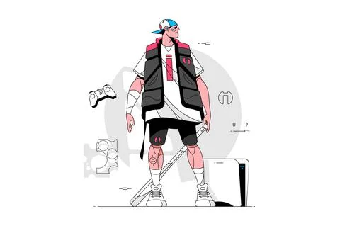 Well dressed dude with bat Stock Illustration