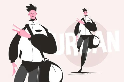 Well dressed urban guy Stock Illustration