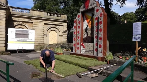 Well Dressing Construction Stock Footage