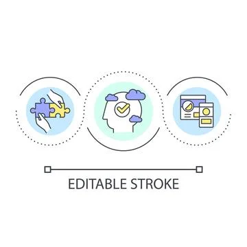 Well known patterns loop concept icon Illustrazione stock