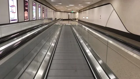 A well maintained clean metro shuttle station Stock Footage 143183635