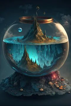 Well of many worlds Stock Illustration