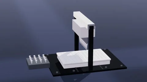 Well plate microfluidics 3d loop 3D animation seamless loop Stockbeeldmateriaal 341782175