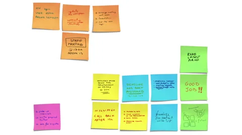 Well played Post-it tetris Stock Footage 39562728