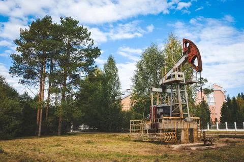 Well pumpjack Stock Photos