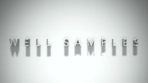 Well samples 3D title animation with shadows on a white background Stock Footage 298002928