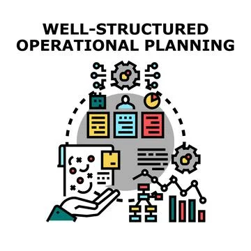 Well structured operational planning process vector illustration イラスト素材