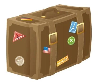 Well travelled Stock Illustration