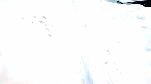 A well-trodden path after a heavy snowfall in the city Stock Footage 263290219
