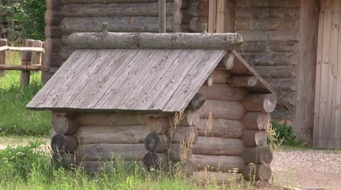 Well in the village Stock Footage 908338