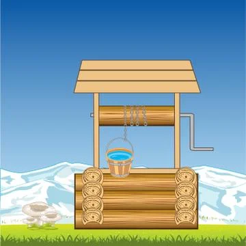 Well with water Stock Illustration