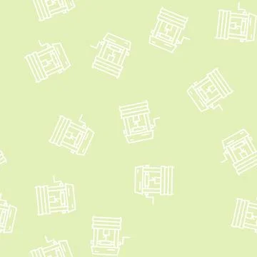 Well water line seamless pattern Stock Illustration