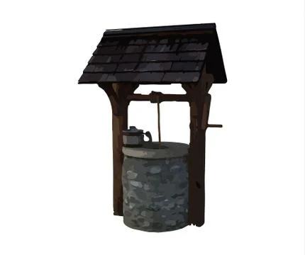 Well on white Stock Illustration